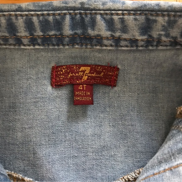 7 For All Mankind Boys Denim Shirt - Picture 11 of 12